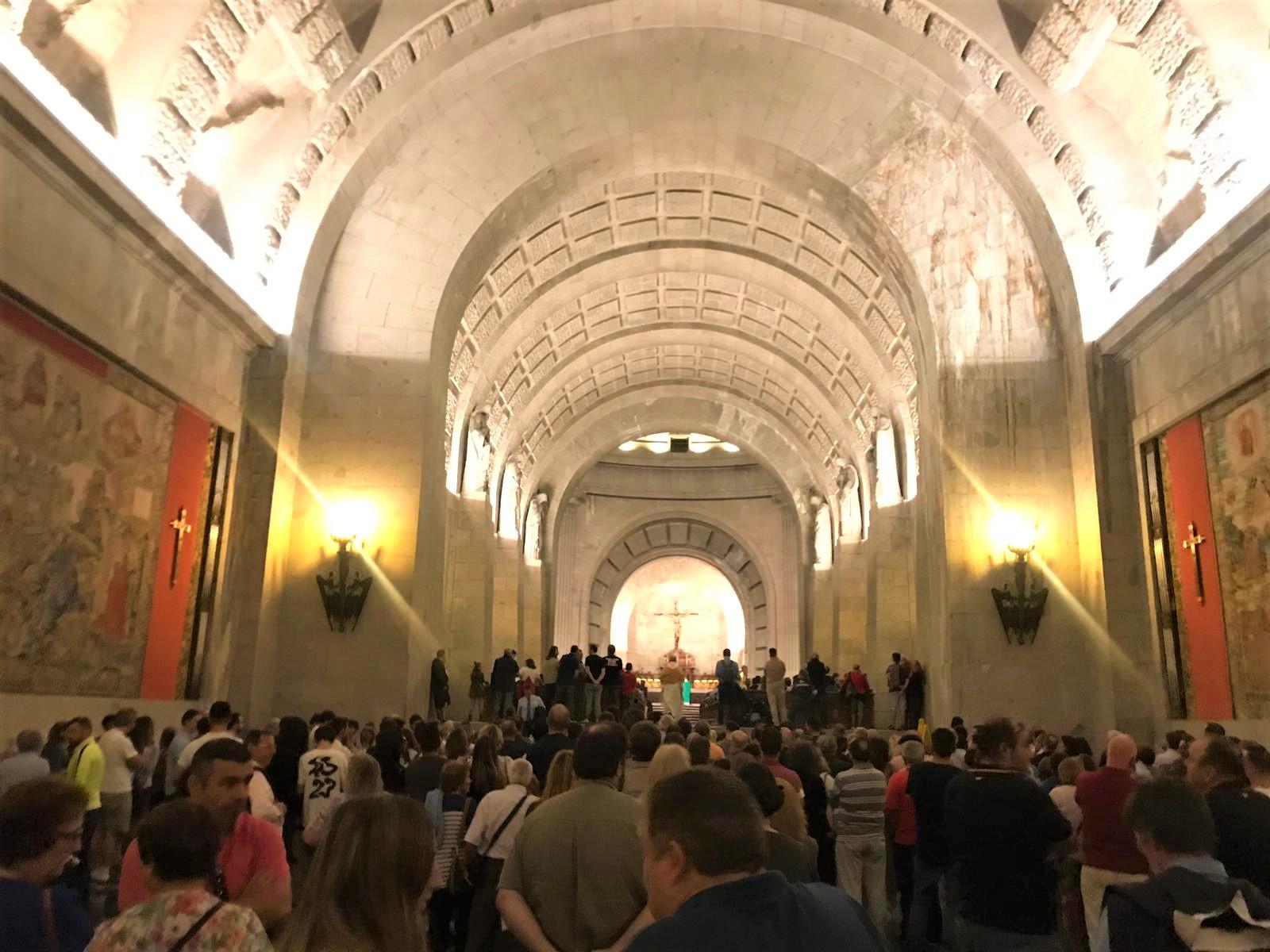 Misa por el "alma" de Francisco Franco en la Basílica de Santa Cruz del Valle de los Caídos. Irene Garrido