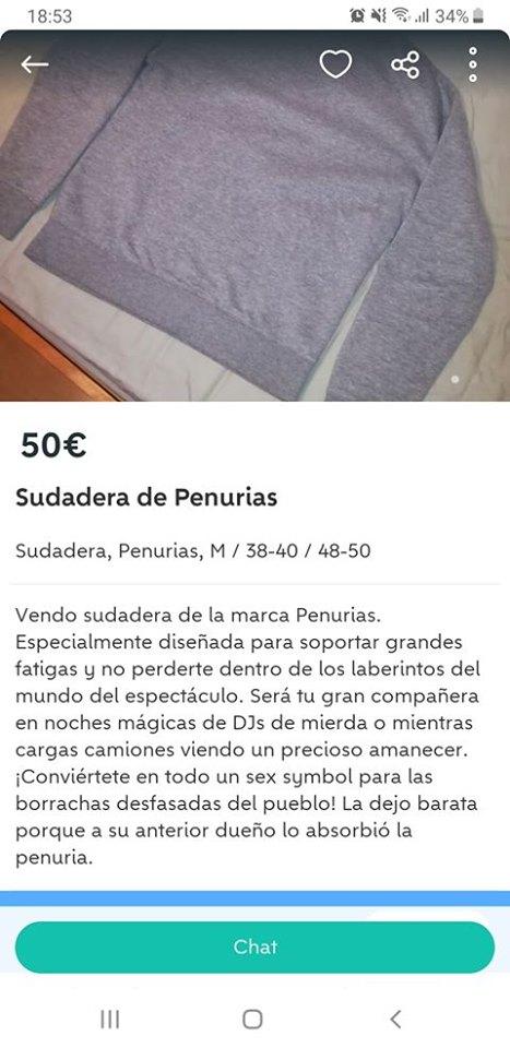 Sudadera de penurias