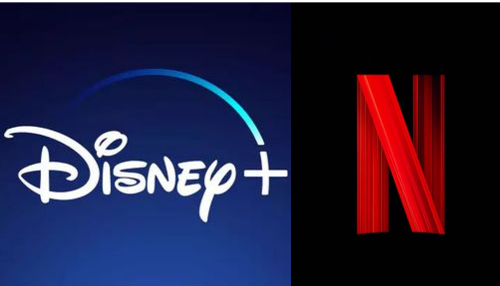 Logos de Disney + y Netflix.