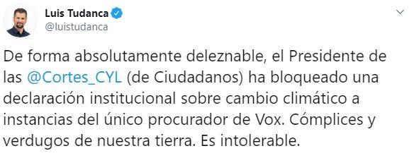 Luis Tudanca. Twitter Luis Tudanca. Twitter