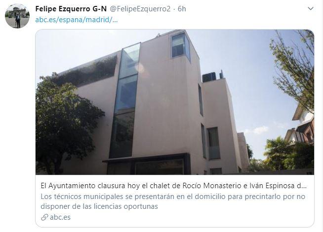 Chalé de Rocío Monasterio e Iván Espinosa de los Monteros. Twitter
