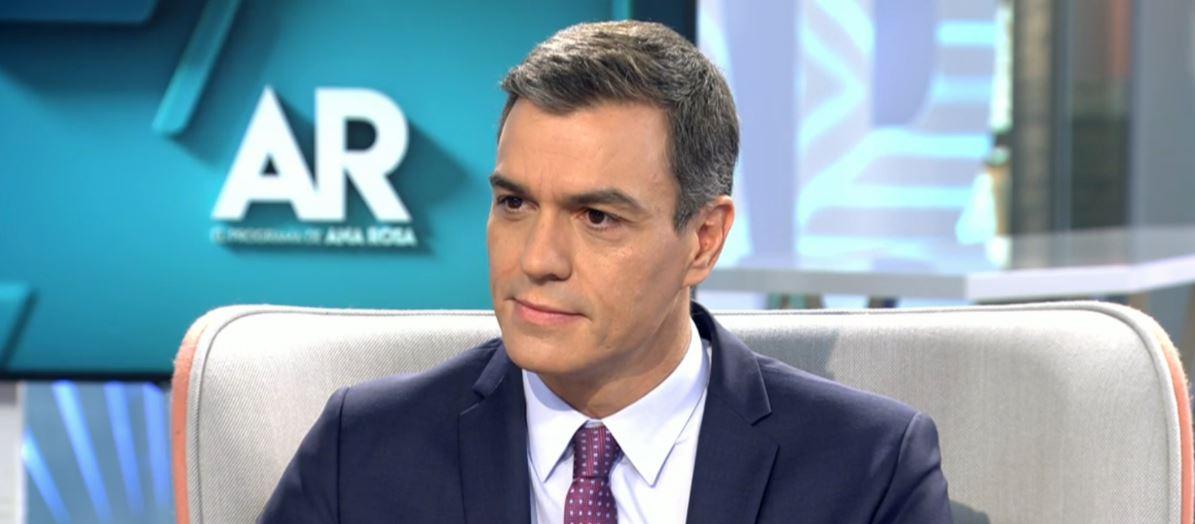 Pedro Sánchez, entrevista por Ana Rosa Quintana en 'El Programa de Ana Rosa'.