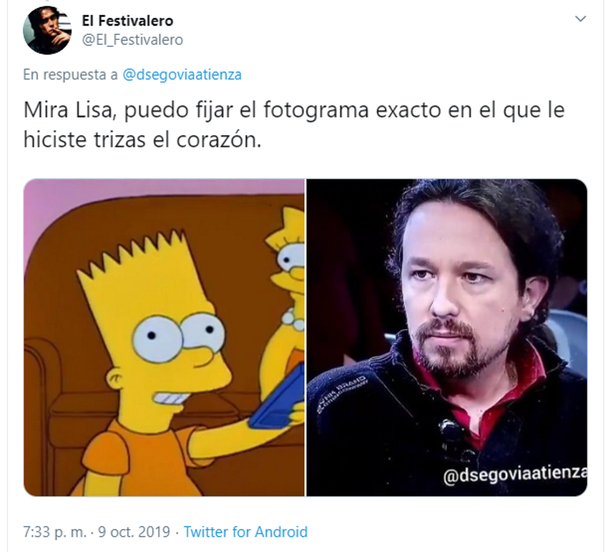 Tuit con un meme de Pablo Iglesias Tuit con un meme de Pablo Iglesias