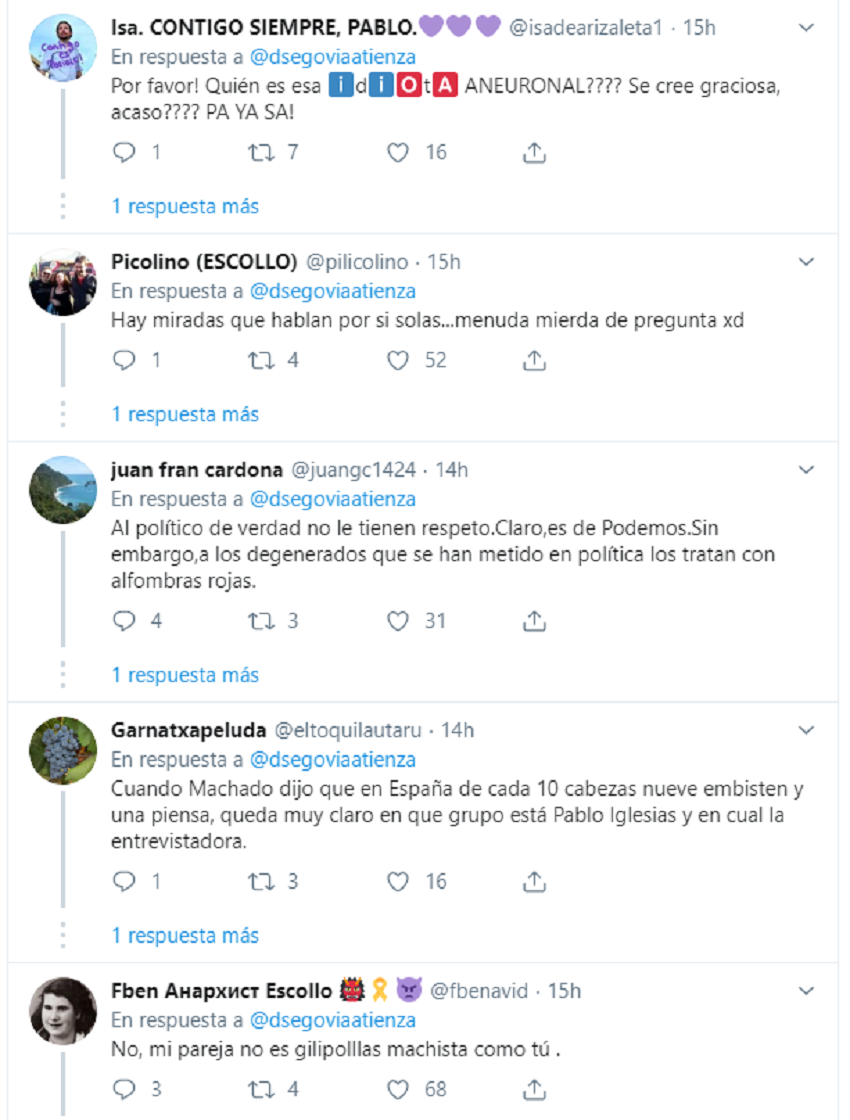 Respuestas al momento entre Iglesias y Flitch Respuestas al momento entre Iglesias y Flitch