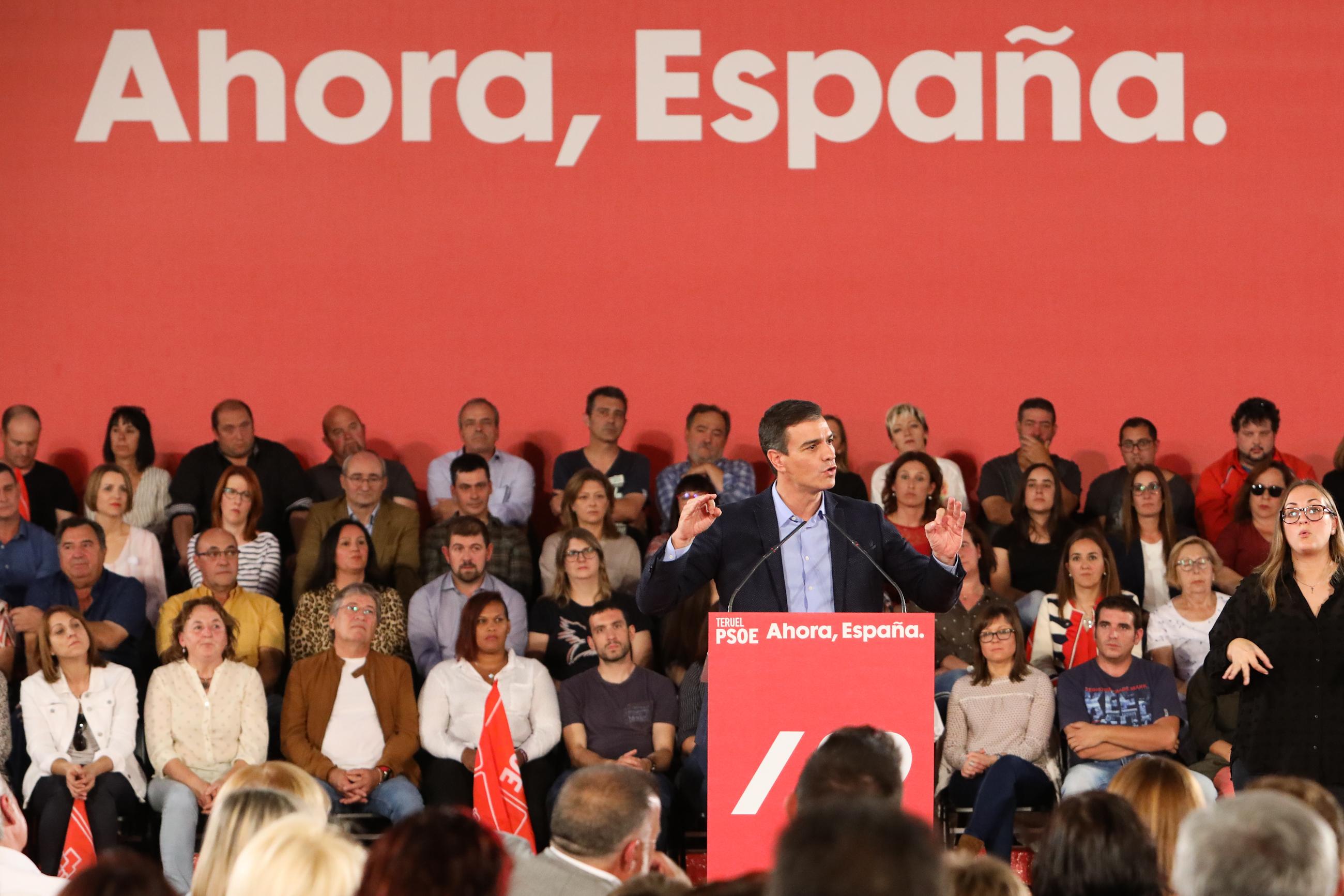 Pedro Sánchez en Teruel. Europa Press