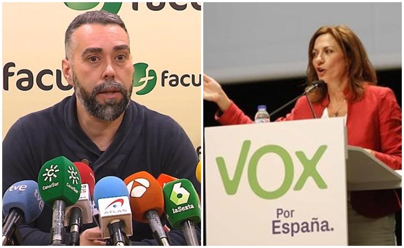 El portavoz de Facua y la diputada de Vox. 