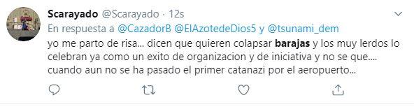 Amenazas a los independentistas que quieren colapsar Barajas: aquí no duráis ni cuatro minutos Amenazas a los independentistas que quieren colapsar Barajas: aquí no duráis ni cuatro minutos