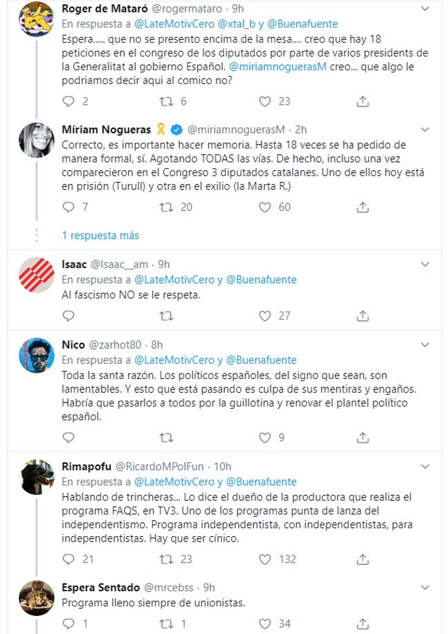 Reacciones negativas al monólogo de Buenafuente