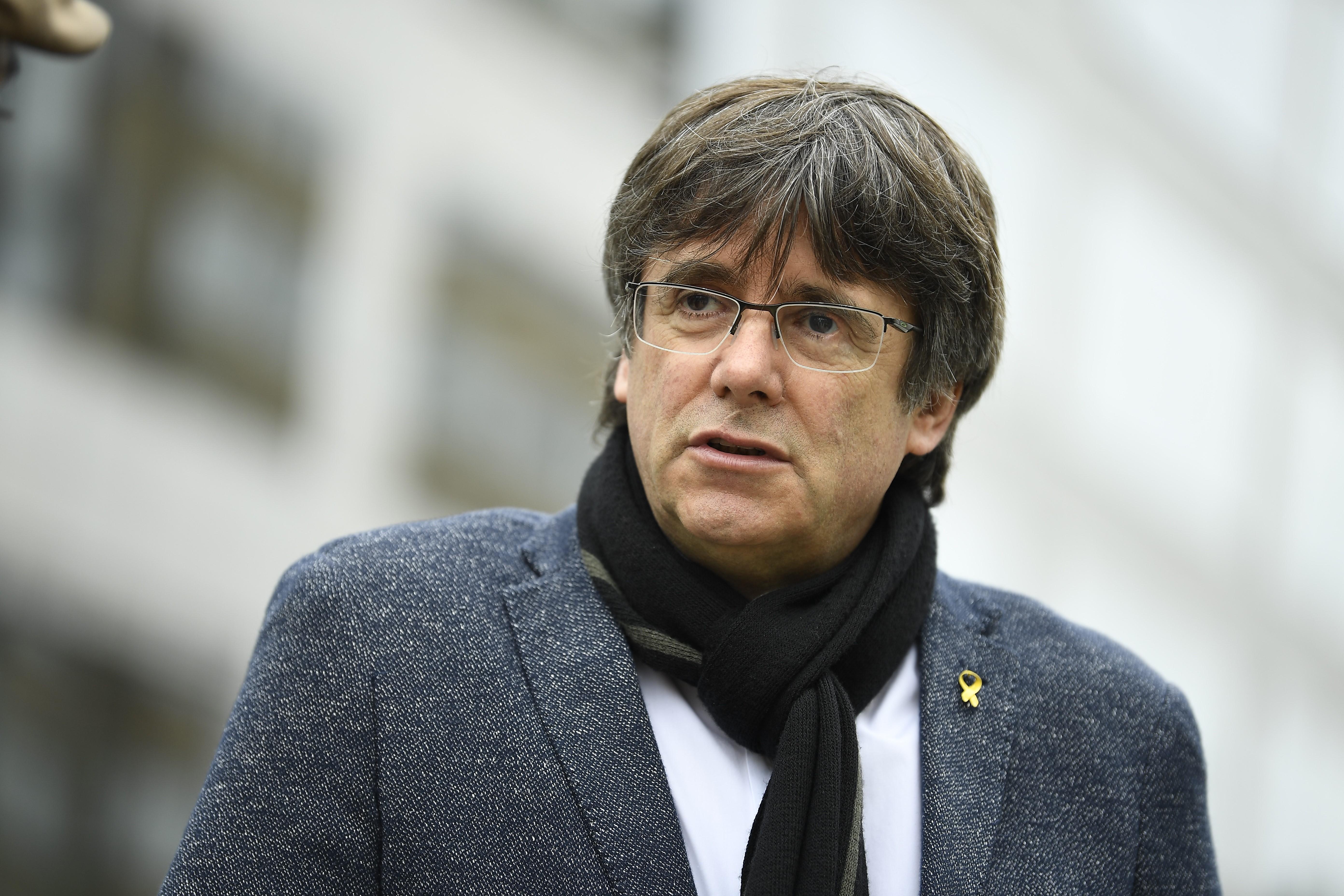 Carles Puigdemont en una manifestación contra la sentencia del procés 