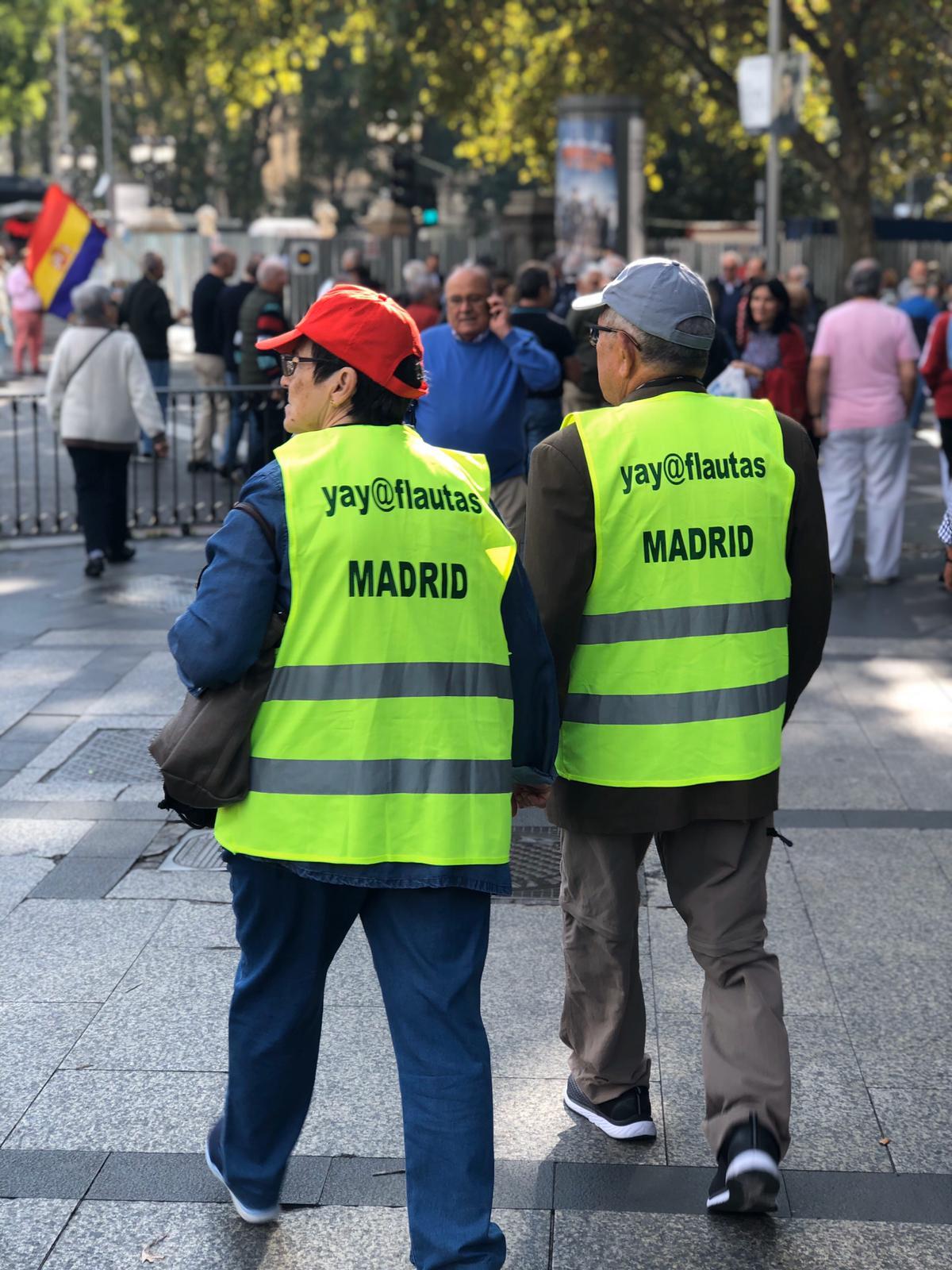 Manifestantes en la Marcha de las Pensiones