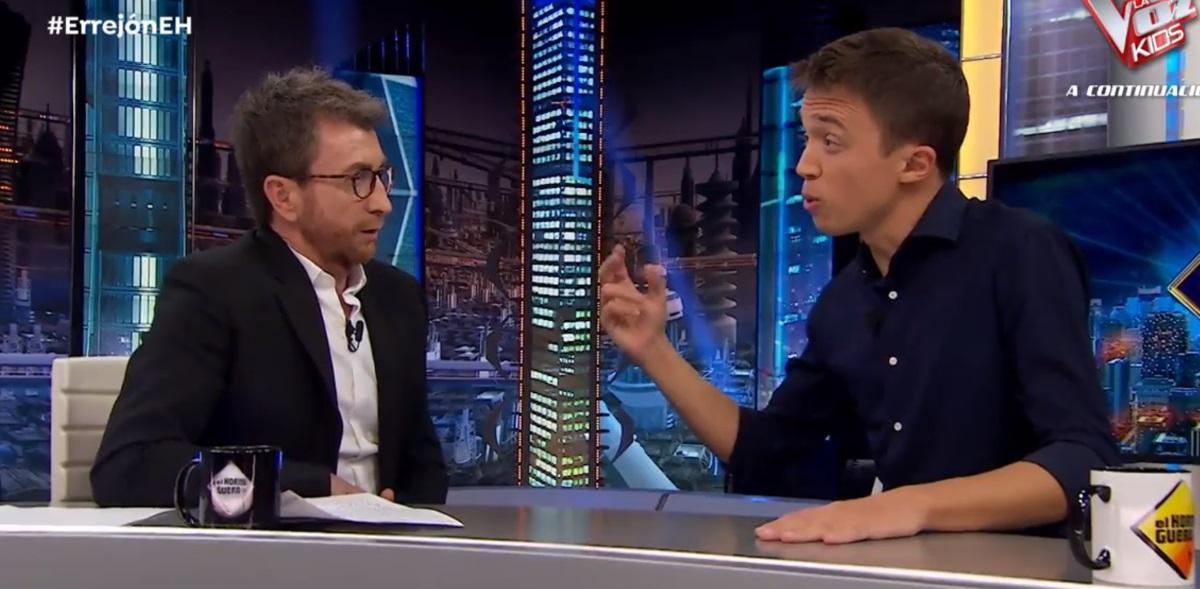 Íñigo Errejón con Pablo Motos en El hormiguero