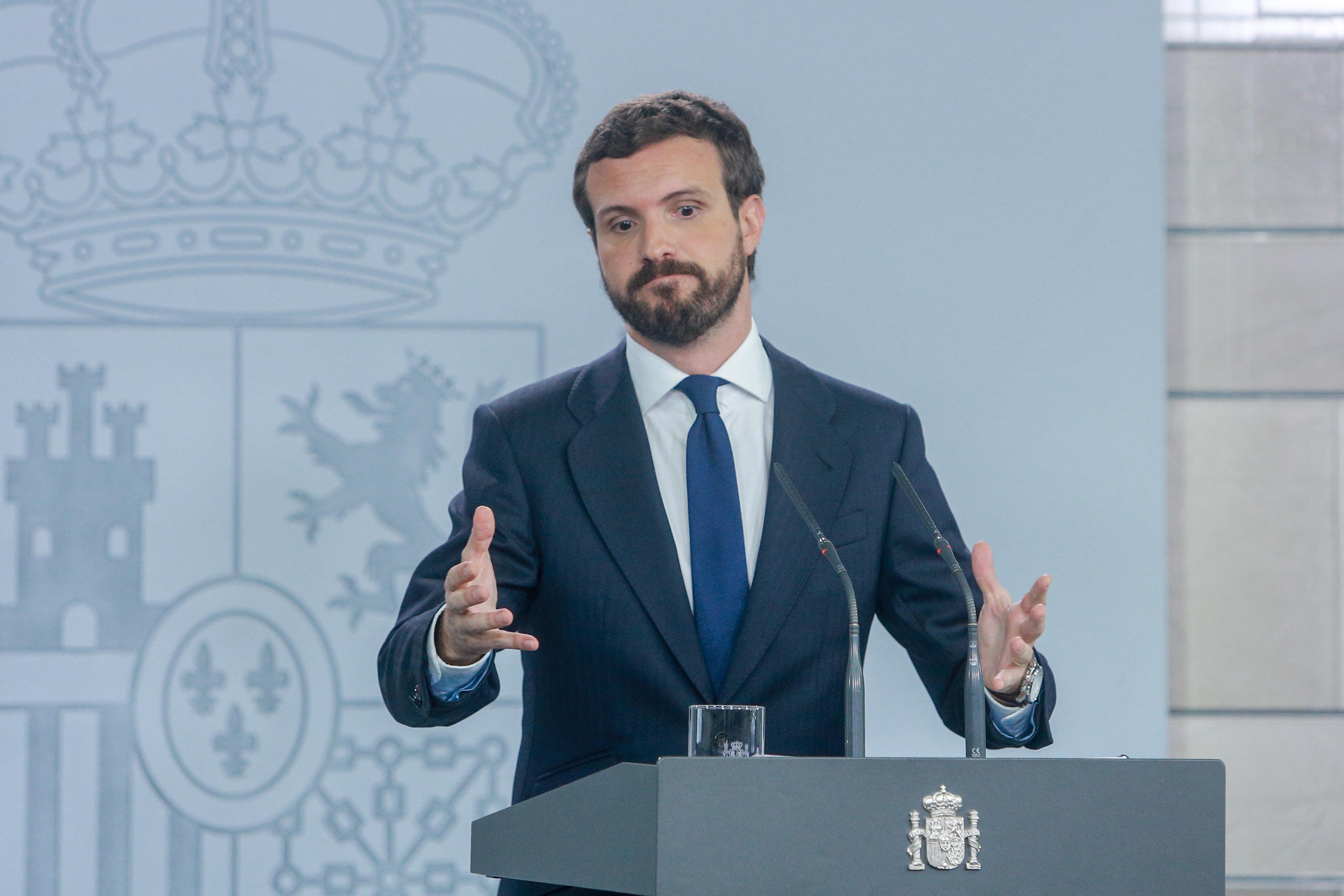 El presidente del PP, Pablo Casado en una imagen de archivo. Fuente: Europa Press.