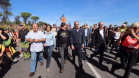 El president Quim Torra se une al corte de carreteras