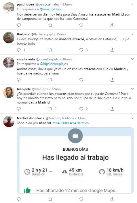 Tuiteros critican el caos de Madrid Tuiteros critican el caos de Madrid