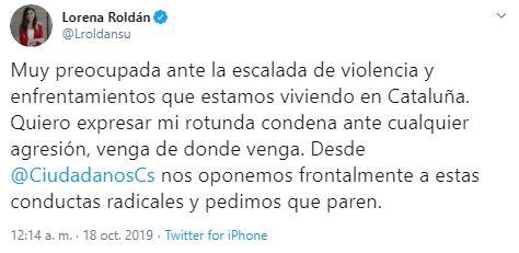 Tuit Lorena Roldán