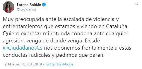 Tuit Lorena Roldán Tuit Lorena Roldán