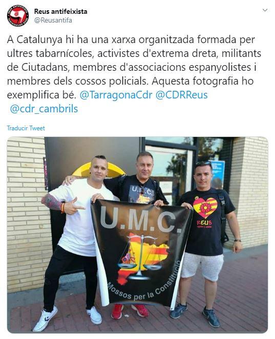 Tuit denuncia neonazi Barcelona