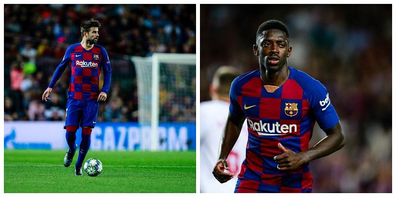 Gerard Pique y Ousmane Dembélé. Fuente: elaboración propia.