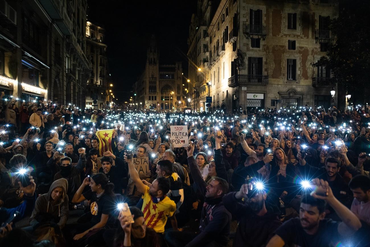 Séptima jornada de protestas en Barcelona