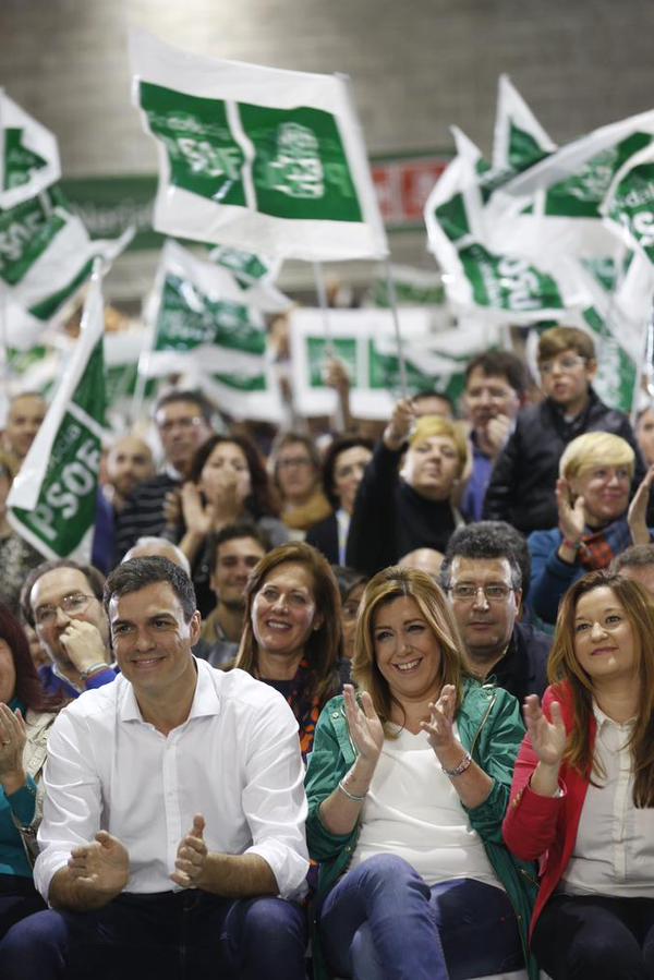 Pedro Sánchez ve "victoria aplastante"; Rajoy preocupado por Ciudadanos; Podemos no llena e IU esperanzada  Pedro Sánchez ve "victoria aplastante"; Rajoy preocupado por Ciudadanos; Podemos no llena e IU esperanzada