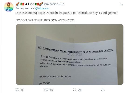 Tuit protesta por el comunicado del Instituto