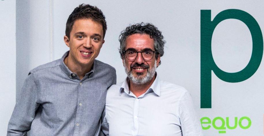 Daniel Liceras, candidato de Más País por Pontevedra, junto a Íñigo Errejón. Twitter: @DanielLiceras