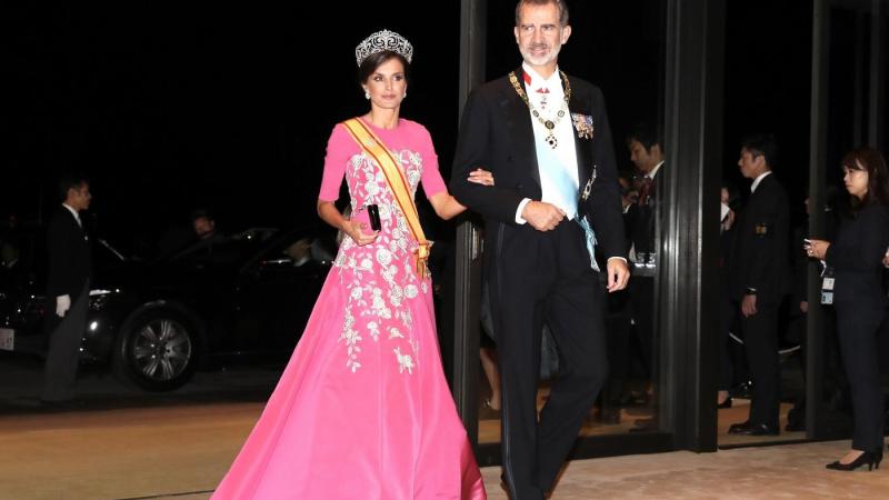 Los reyes en la cena de gala en Japón. Casa Real