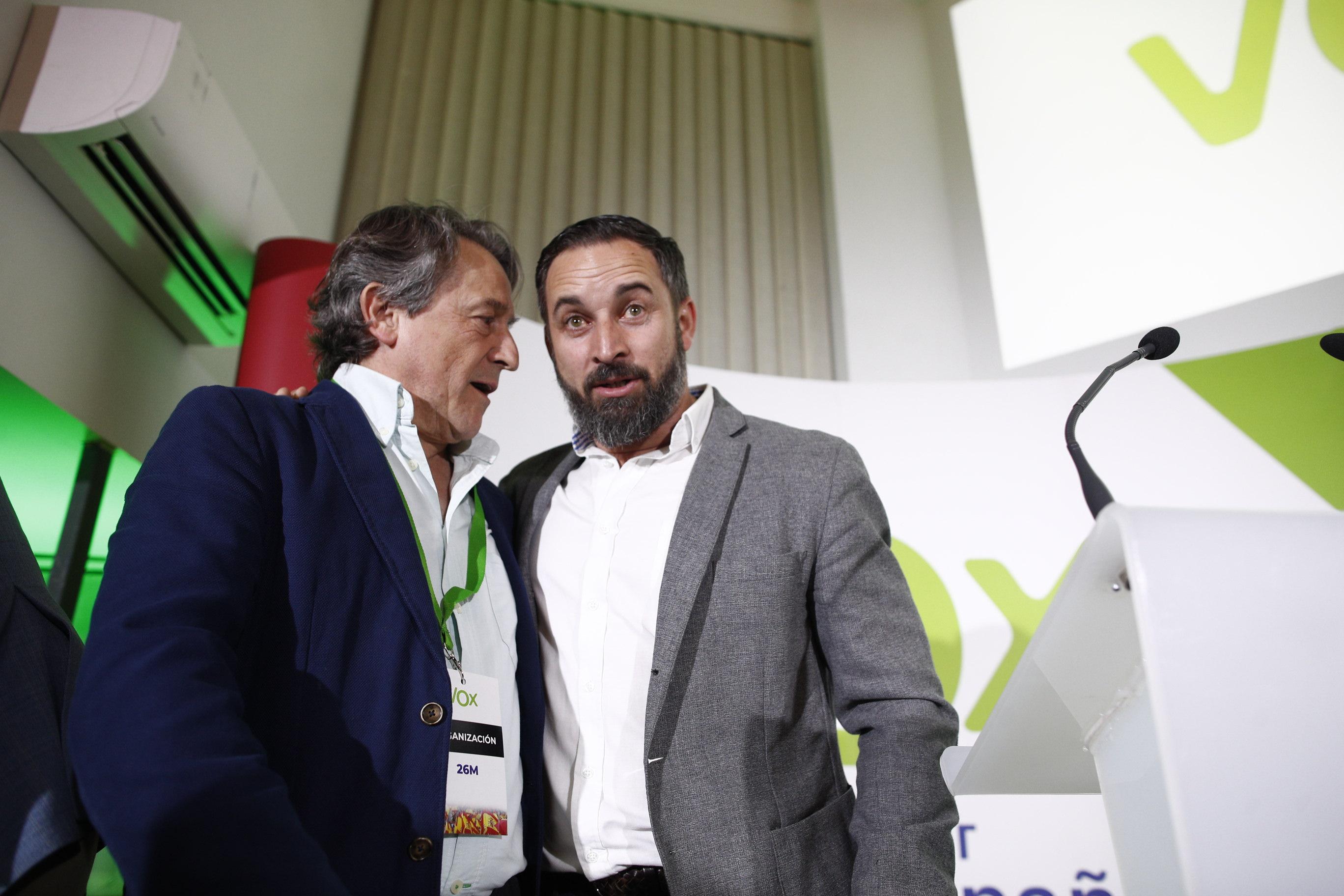 Hermann Tertsch y el presidente de Vox, Santiago Abascal. EP