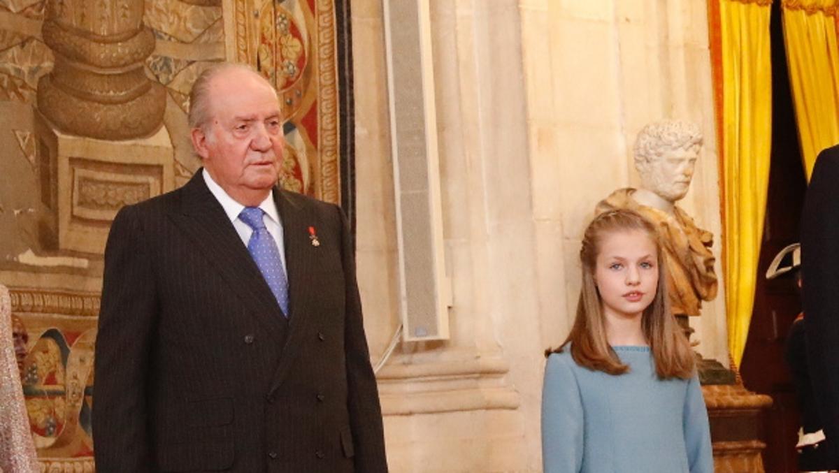 El rey Juan Carlos y su nieta, la princesa Leonor. Casa Real