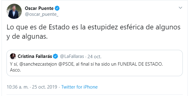 Mensaje de Oscar Puente. Mensaje de Oscar Puente.