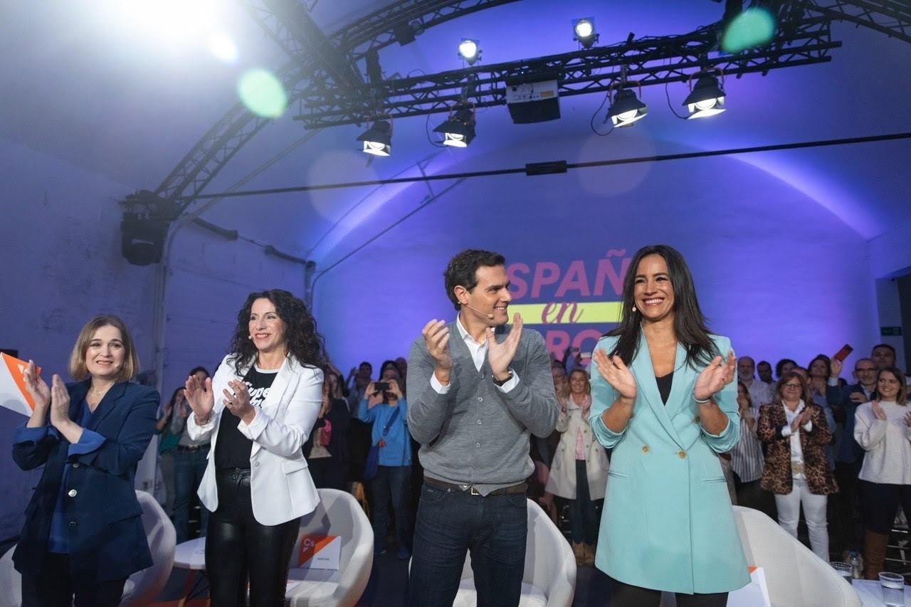 Albert Rivera junto a Begoña Villacís en el acto celebrado en Madrid. 