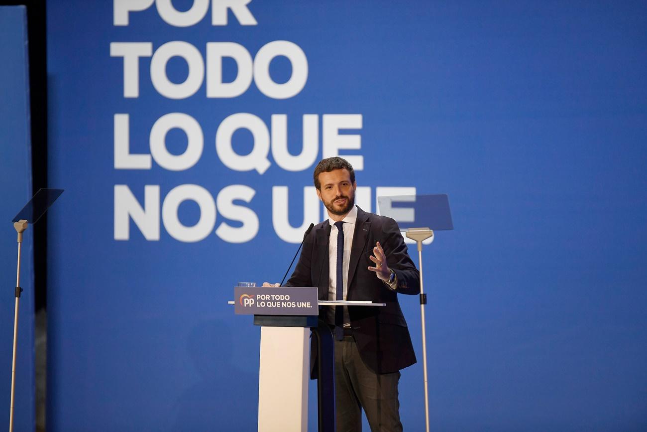 Pablo Casado en la XXIV Interparlamentaria del Partido Popular celebrada en Alicante. 