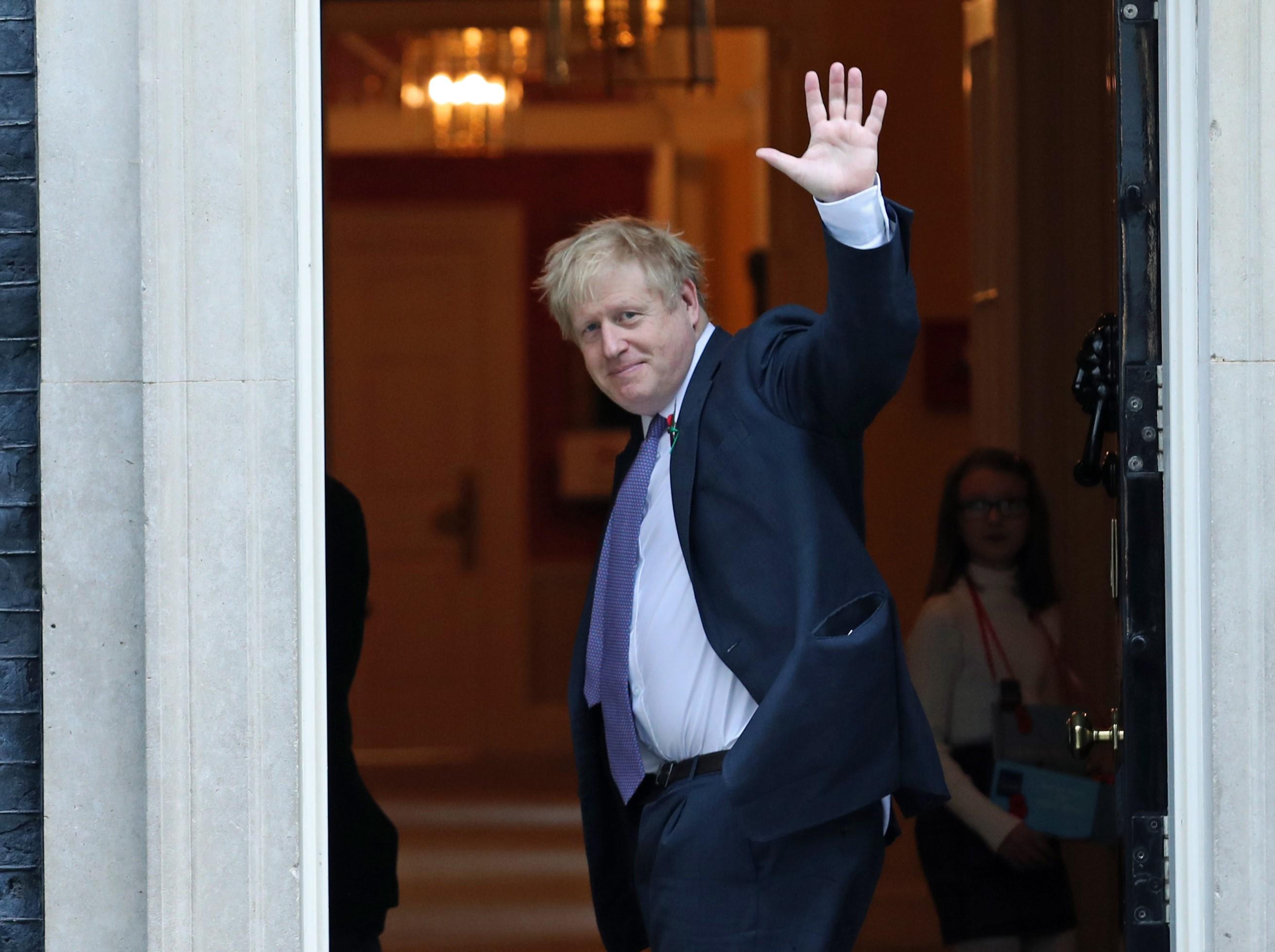 El primer ministro de Reino Unido, Boris Johnson, en Downing Street.