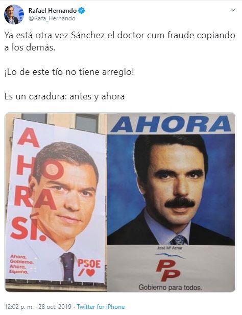 Tuit de Rafael Hernando Tuit de Rafael Hernando