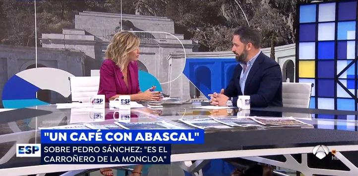 Susanna Griso entrevista a Santiago Abascal en 'Espejo Público'. Antena 3