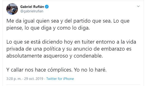 Tuit de Gabriel Rufián. 
