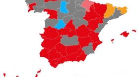 Mapa de España tras el macro barómetro electoral