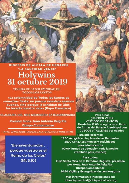 Cartel de Holywins en Alcalá de Henares. Diocesis de Alcalá de Henares Cartel de Holywins en Alcalá de Henares. Diocesis de Alcalá de Henares