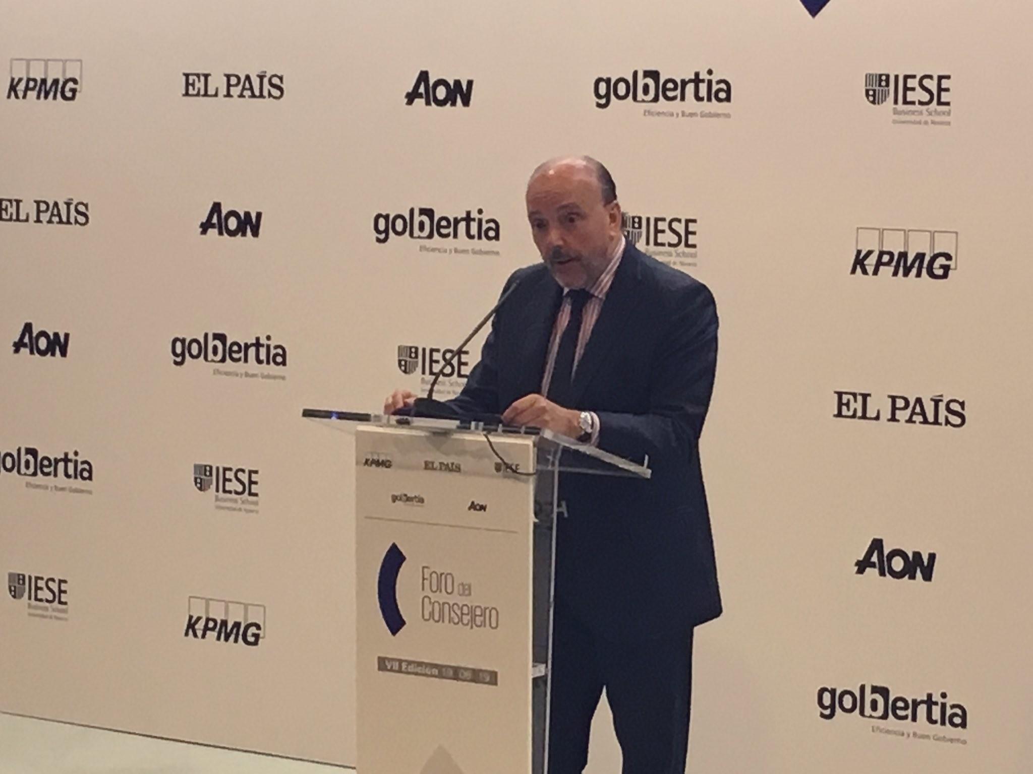 El presidente del Grupo Prisa Javier Monzón interviene en el VII Foro Anual del Consejero organizado por KPMG IESE y 'El País' 