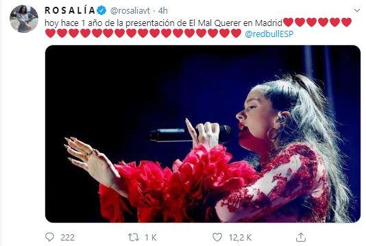 Tuit de Rosalía