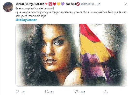 Tuit sobre el cumpleaños de Leonor Tuit sobre el cumpleaños de Leonor