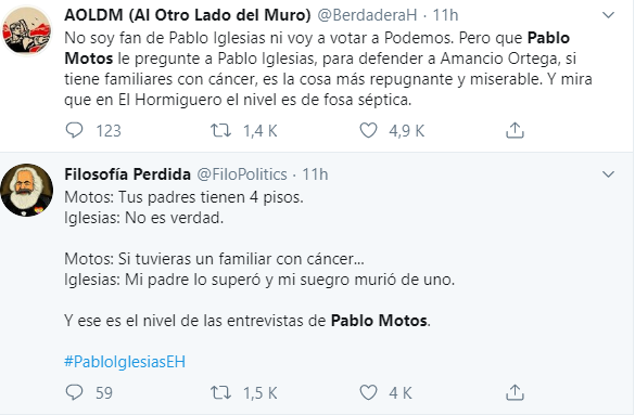 Comentario sobre la pregunta de Pablo Motos 2