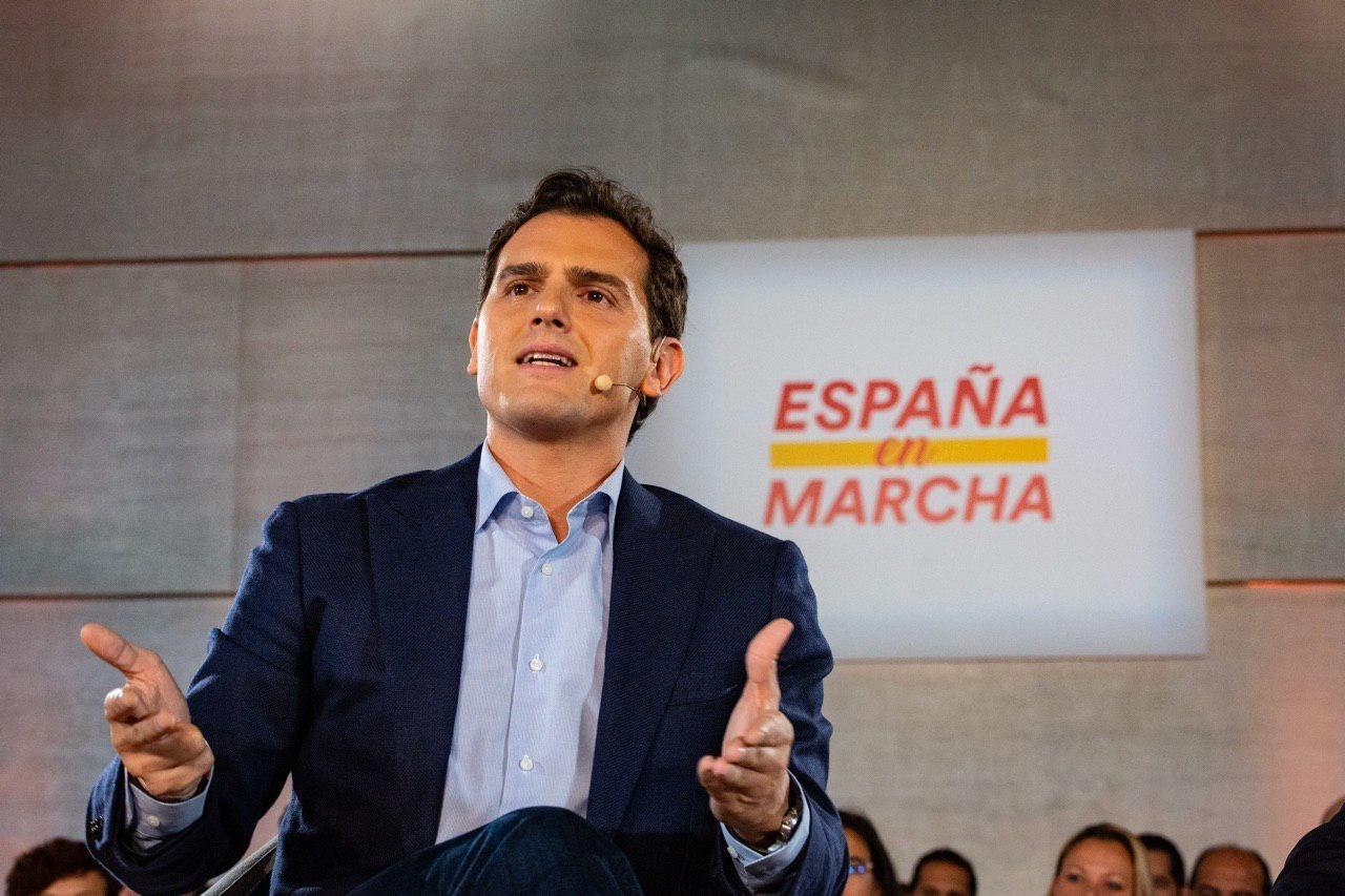 El presidente de Ciudadanos Albert Rivera en un acto electoral en Málaga 