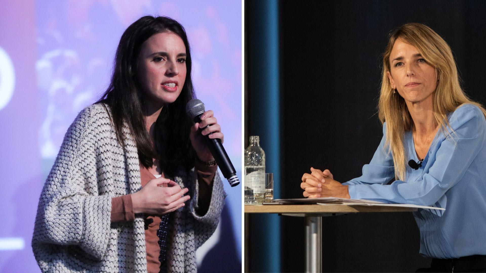 Montaje. Irene Montero y Cayetana Álvarez de Toledo