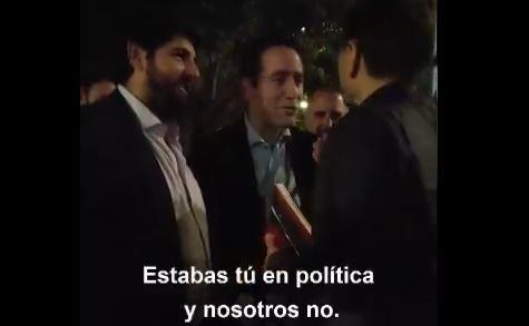 Captura del enfrentamiento entre Egea, López Miras y Juan Carlos Monedero