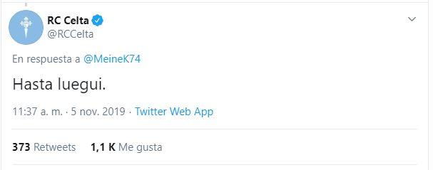 Respuesta del Celta. Respuesta del Celta.