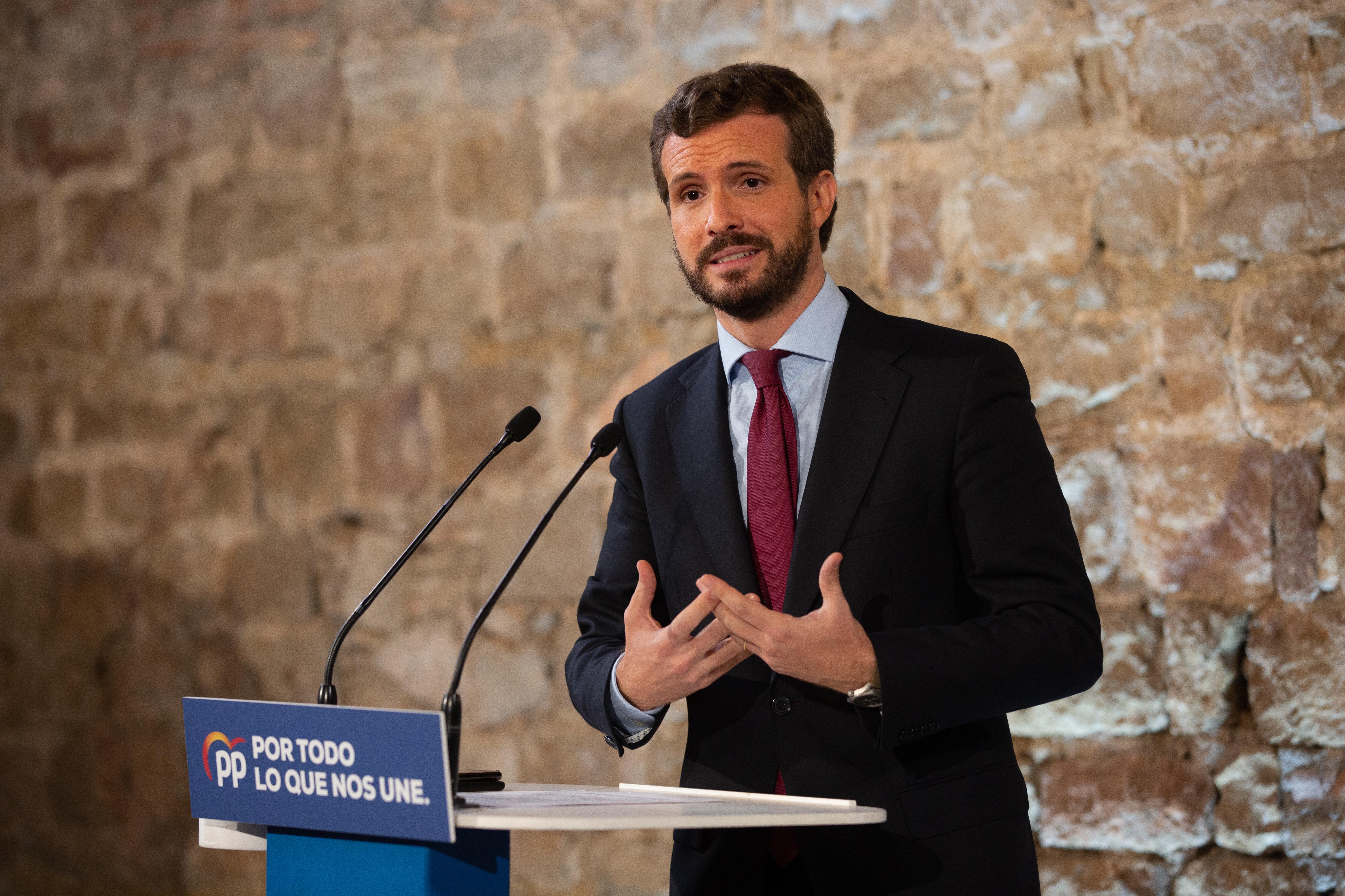 El presidente del PP y candidato a la Presidencia del Gobierno Pablo Casado