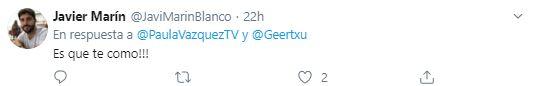 Respuesta al tuit de Paula Vázquez Respuesta al tuit de Paula Vázquez