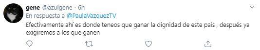 Respuesta al tuit de Paula Vázquez Respuesta al tuit de Paula Vázquez