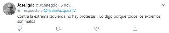Respuesta al tuit de Paula Vázquez